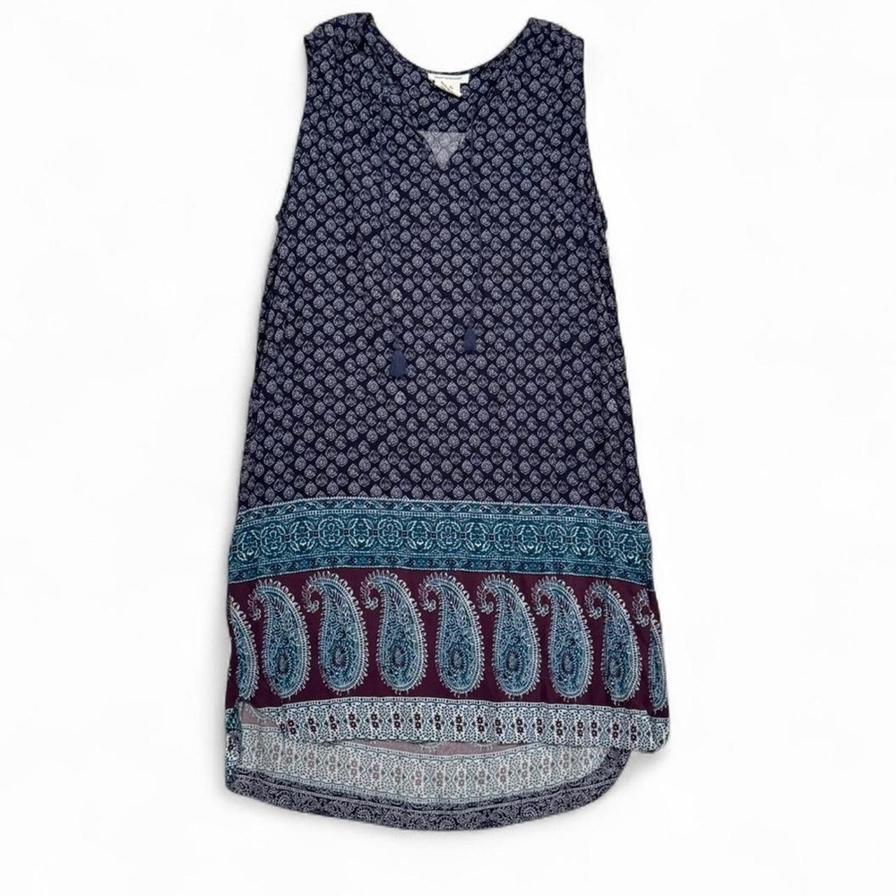 Beachlunchlounge Navy and White Patterned Top
